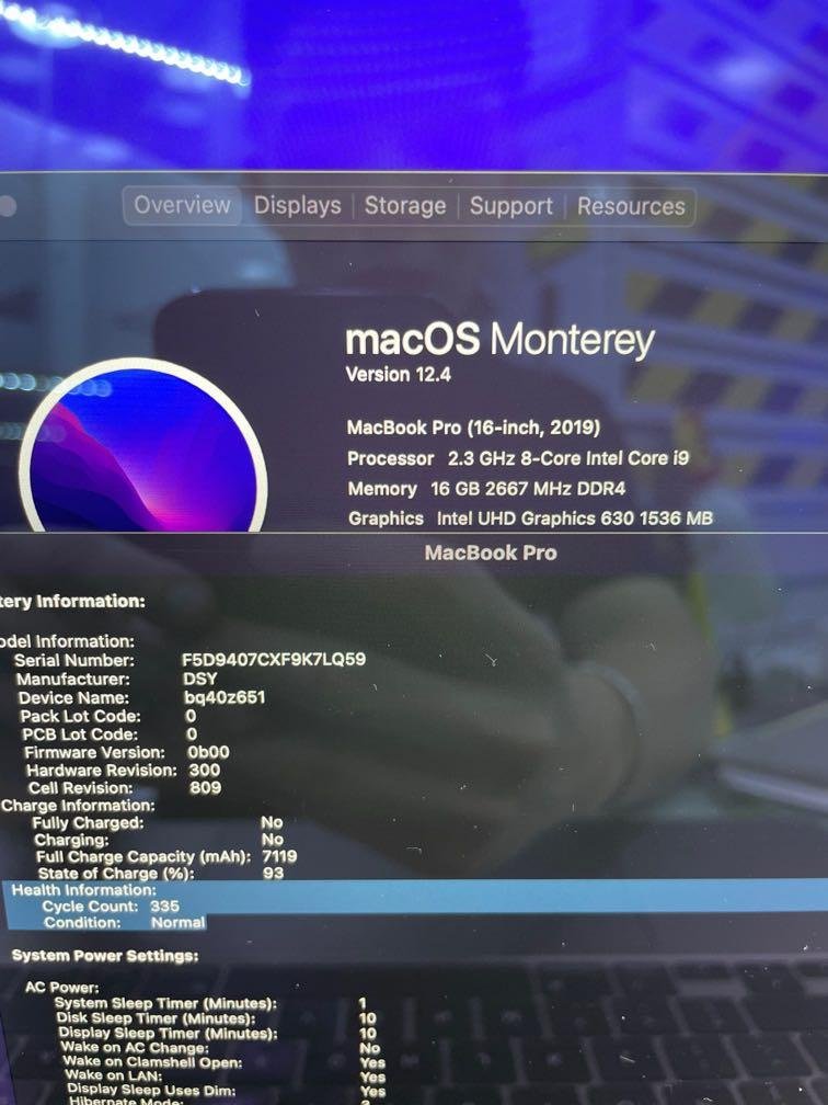 MacBook Pro 16 2019 Core i9 1TB 2