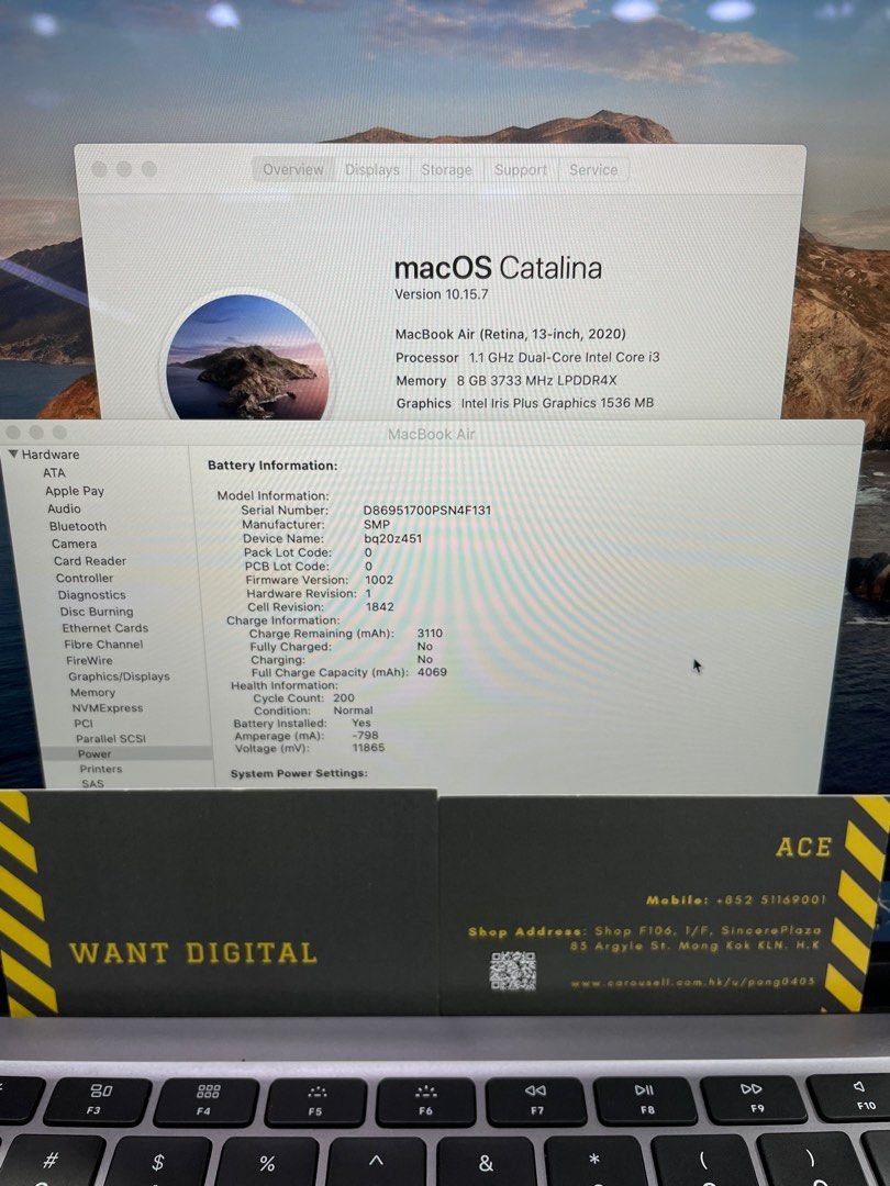 MacBook Air 13.3 i3 2020 2