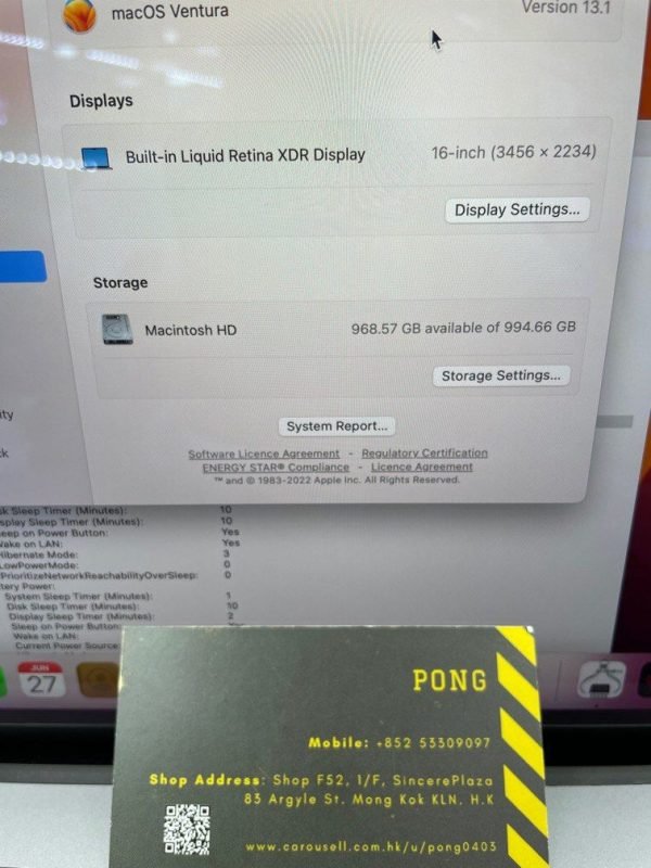 MacBook Pro 16吋 M1 Pro 1TB SSD 3